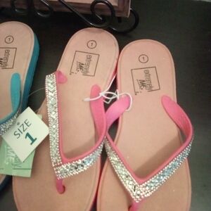 Pink Glitter Kids Flip Flops
